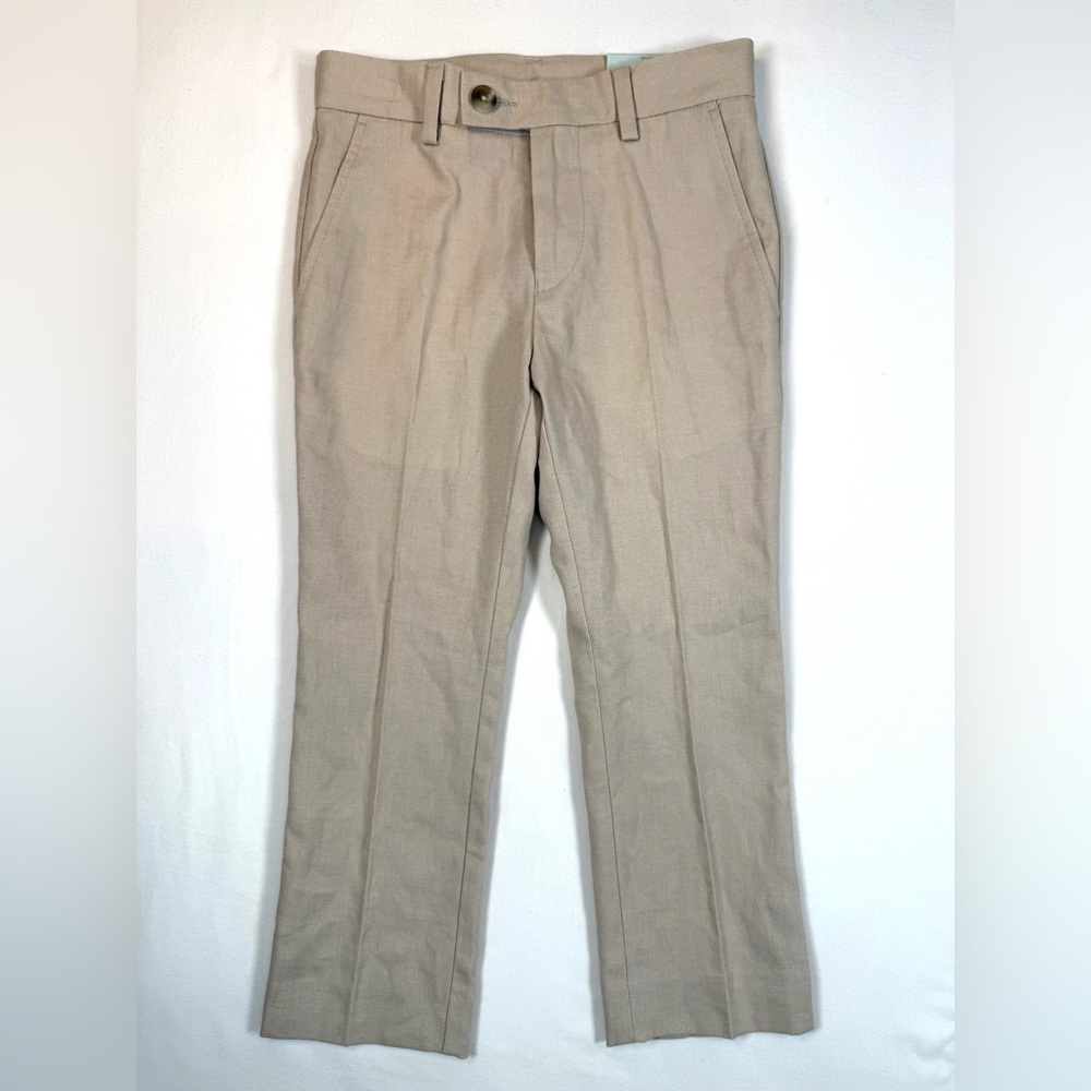 NWT CLASS CLUB Boys Khaki‎ Dress Pants Modern Fit Adjustable Waist Size 4 NEW